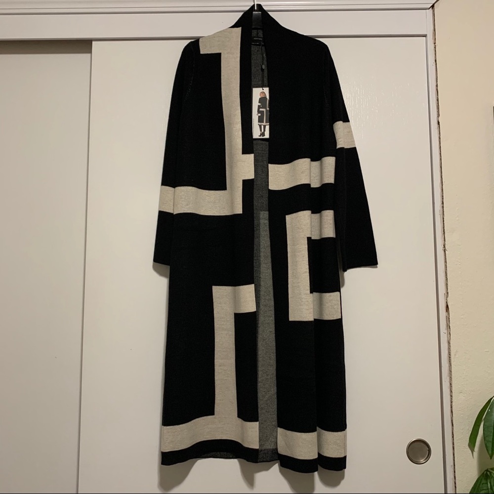 Geometric Long Cardigan